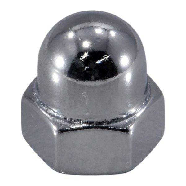 Midwest Fastener Standard Crown Cap Nut, M8-1.25, Steel, Chrome Plated, 10 PK 74567